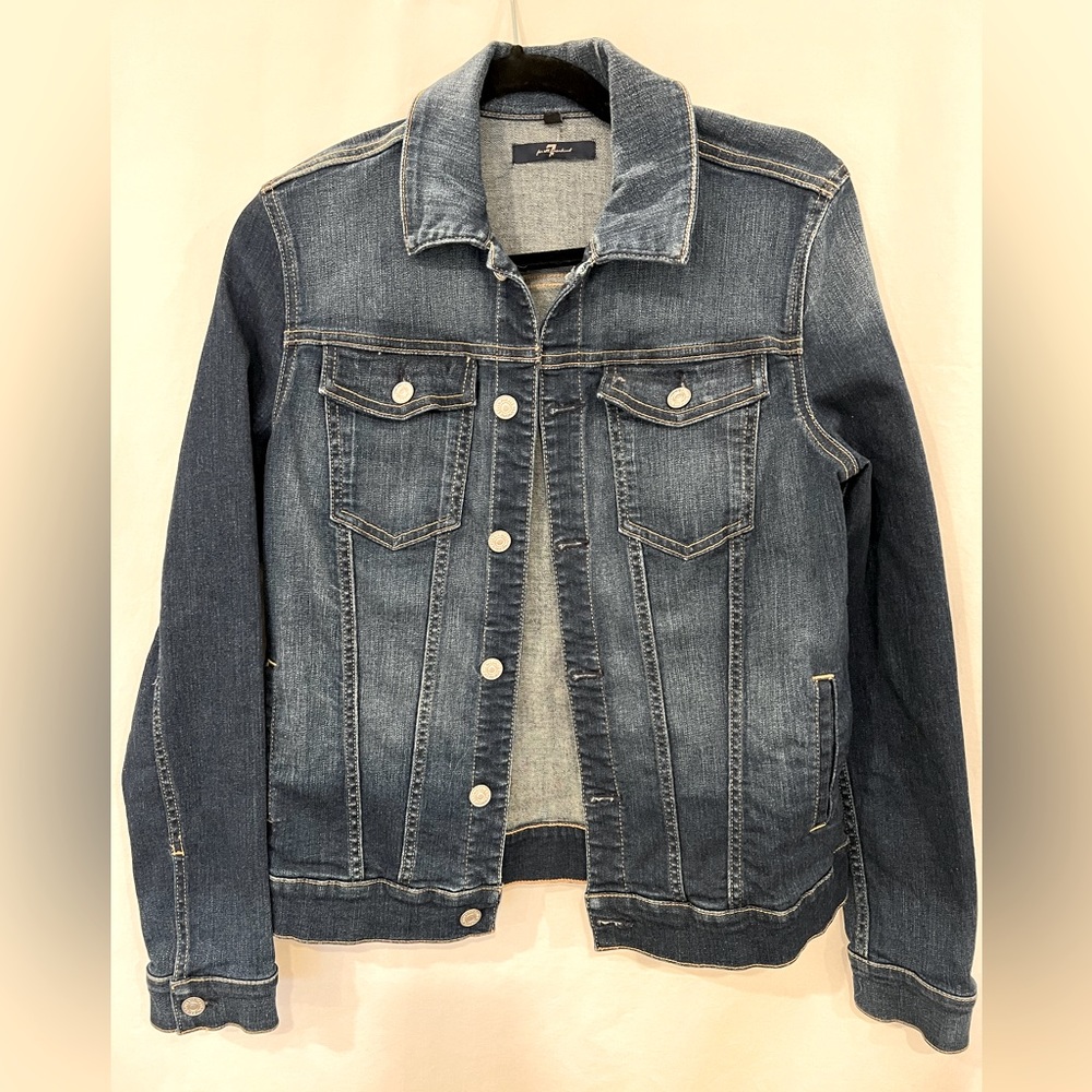 7 For All Mankind Denim/ Jean Jacket Women Size M